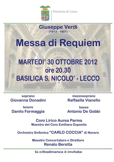 Messa di Requiem di Verdi alla Basilica S. Nicol di LECCO